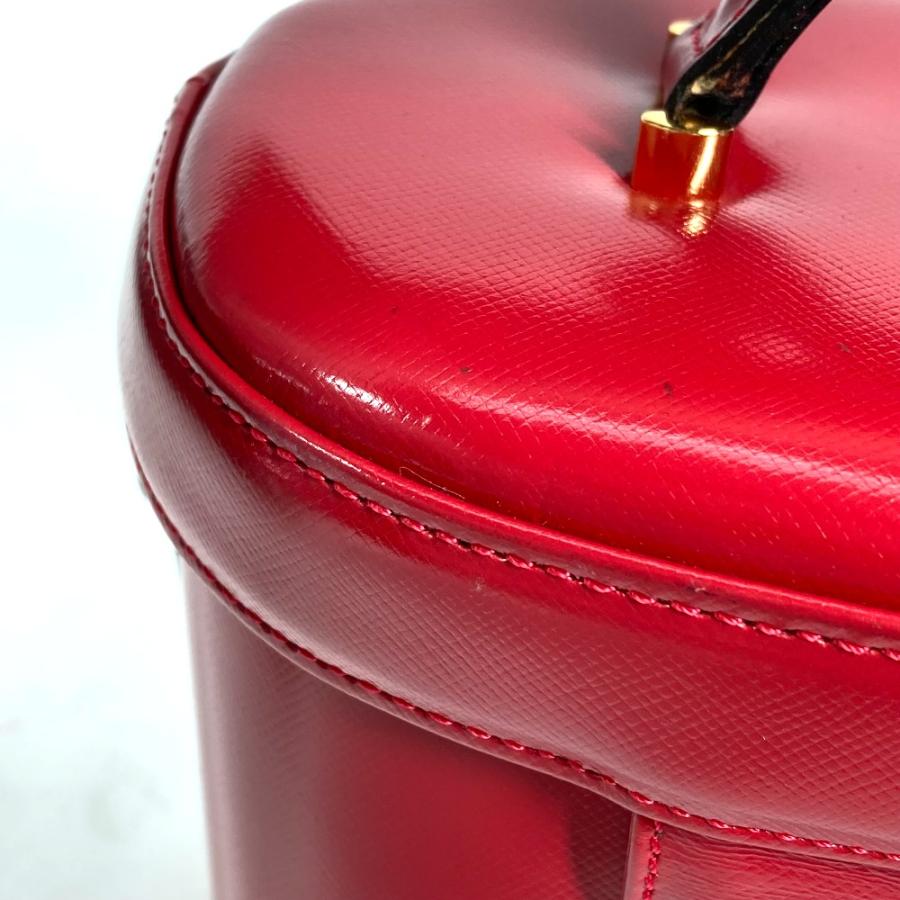 VERSACE ヴェルサーチ ヴィンテージ サンバーズト ハンドバッグ チェーンチャーム付き カバン バニティバッグ レッド レディース.【中古】 |  | 07