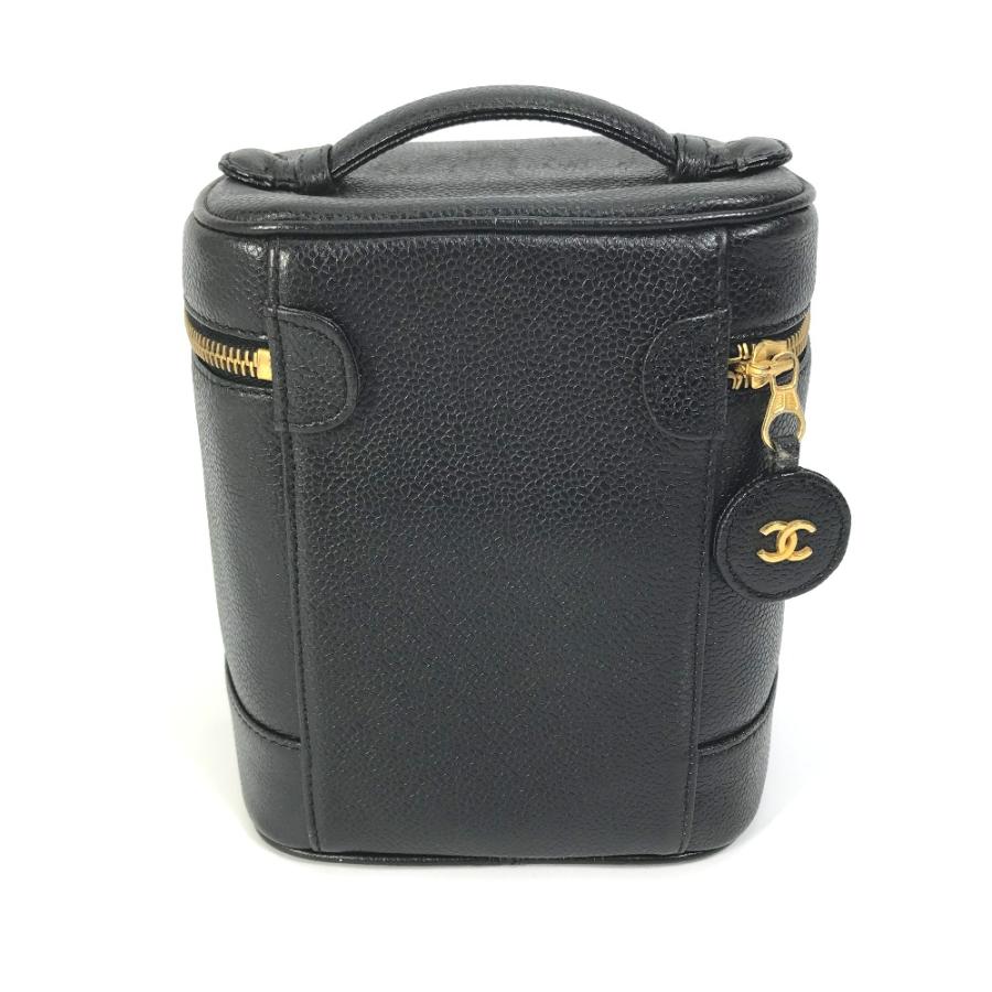 CHANEL シャネル A01998 CC ココマーク 縦型 ヴィンテージ 化粧ポーチ ハンドバッグ バニティバッグ キャビアスキン【中古】 | CHANEL | 01