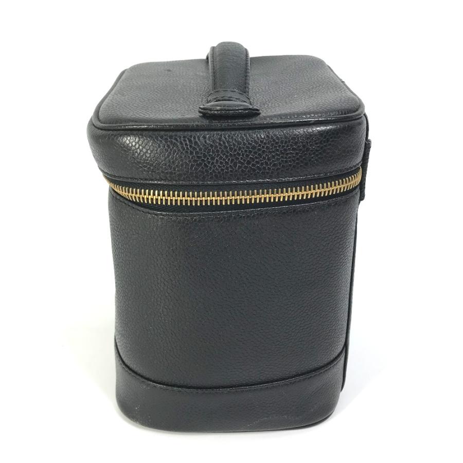 CHANEL シャネル A01998 CC ココマーク 縦型 ヴィンテージ 化粧ポーチ ハンドバッグ バニティバッグ キャビアスキン【中古】 | CHANEL | 03