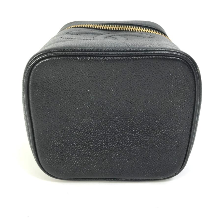 CHANEL シャネル A01998 CC ココマーク 縦型 ヴィンテージ 化粧ポーチ ハンドバッグ バニティバッグ キャビアスキン【中古】 | CHANEL | 04