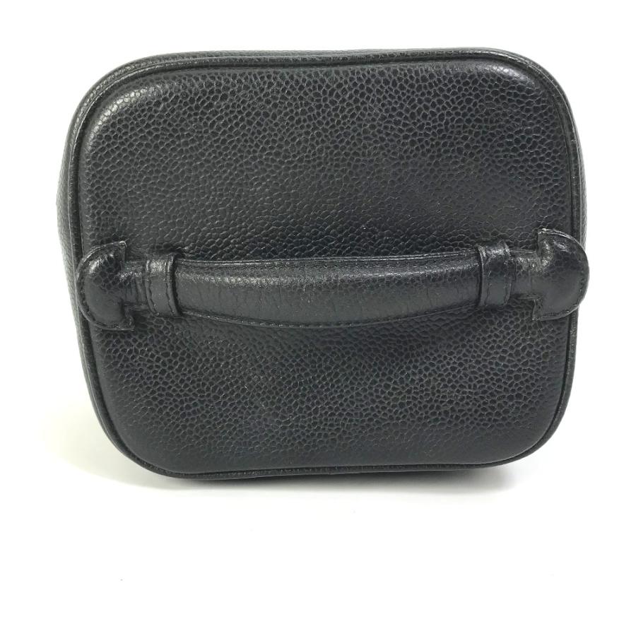 CHANEL シャネル A01998 CC ココマーク 縦型 ヴィンテージ 化粧ポーチ ハンドバッグ バニティバッグ キャビアスキン【中古】 | CHANEL | 05