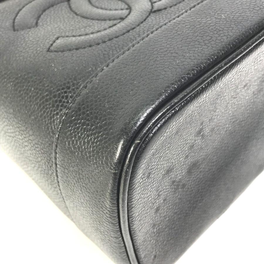 CHANEL シャネル A01998 CC ココマーク 縦型 ヴィンテージ 化粧ポーチ ハンドバッグ バニティバッグ キャビアスキン【中古】 | CHANEL | 06