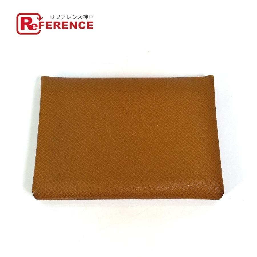 HERMES エルメス 財布 カルヴィデュオ 小銭入れ コインケース カードケース カードケース ヴォーエプソン U刻 ゴールド 【中古】 | HERMES