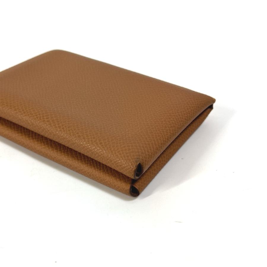 HERMES エルメス 財布 カルヴィデュオ 小銭入れ コインケース カードケース カードケース ヴォーエプソン U刻 ゴールド 【中古】 | HERMES | 03
