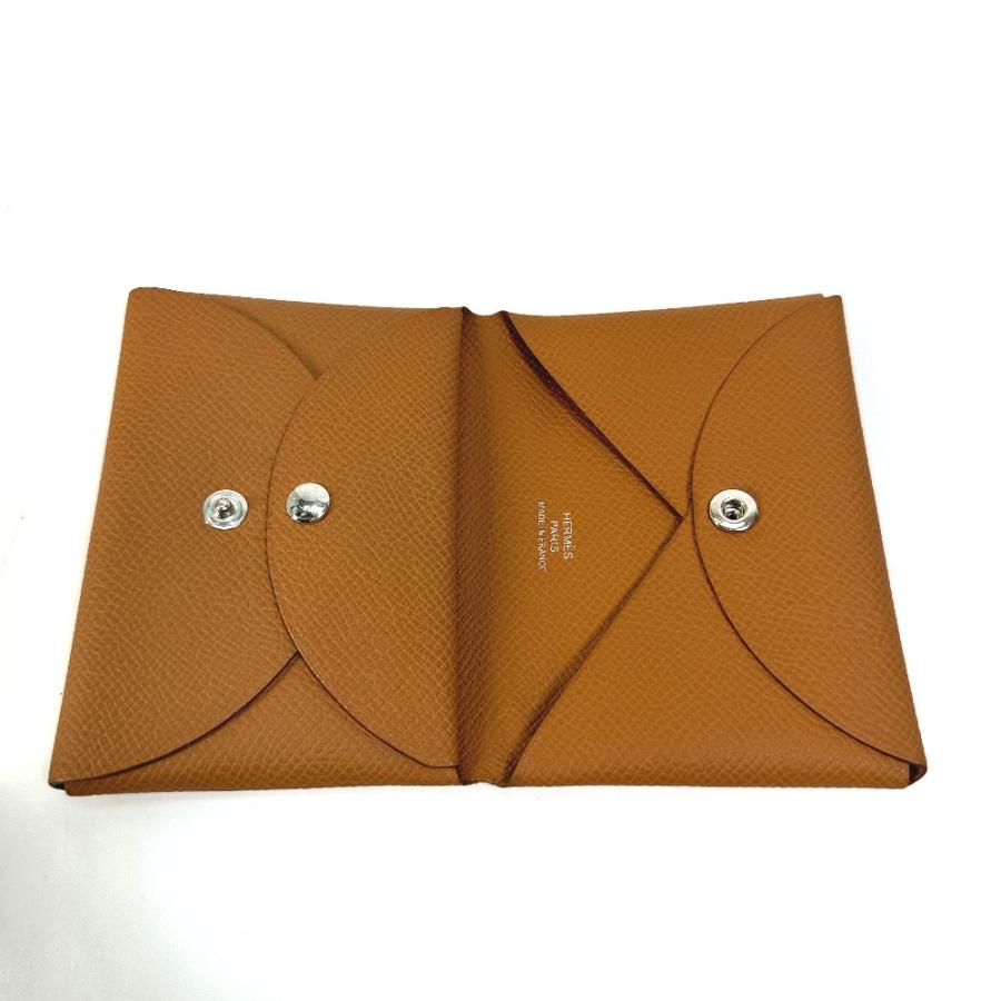 HERMES エルメス 財布 カルヴィデュオ 小銭入れ コインケース カードケース カードケース ヴォーエプソン U刻 ゴールド 【中古】 | HERMES | 06