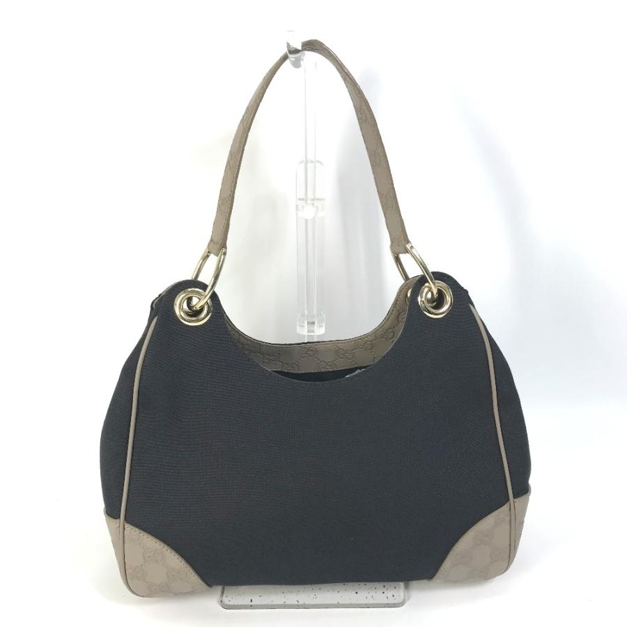 GUCCI グッチ 257265 GG グッチシマ ロゴ 肩掛け ショルダーバッグ キャンバス/レザー ダークネイビー系 レディース【中古】 | GUCCI | 01