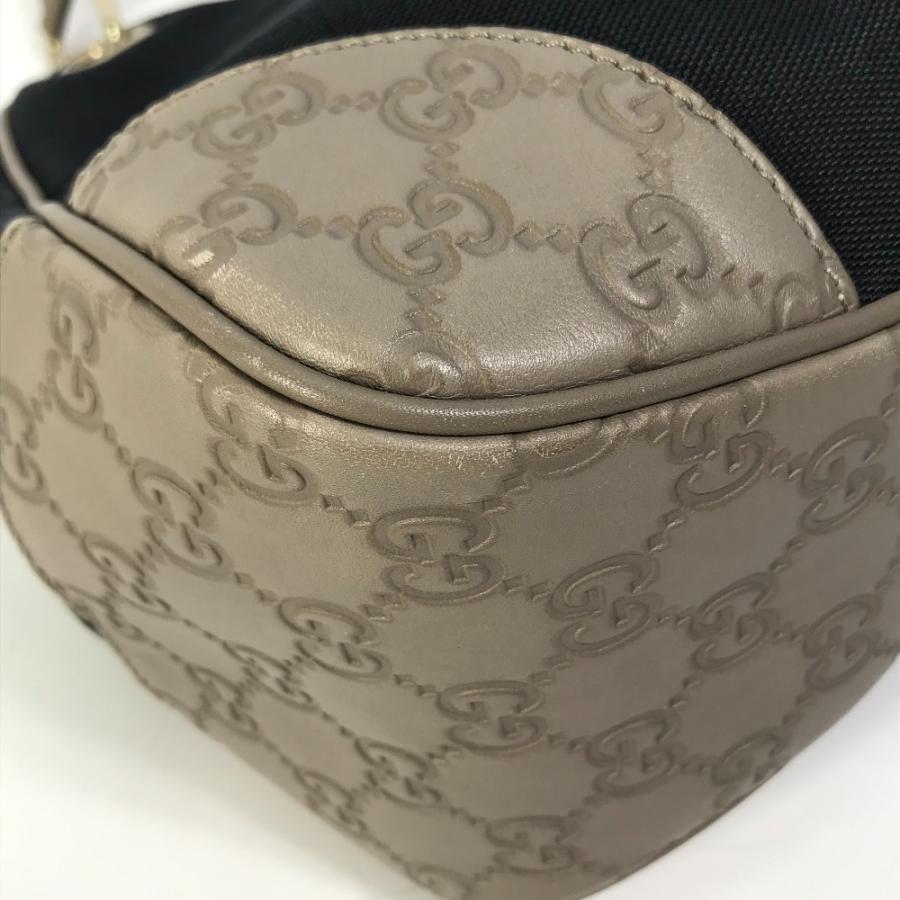 GUCCI グッチ 257265 GG グッチシマ ロゴ 肩掛け ショルダーバッグ キャンバス/レザー ダークネイビー系 レディース【中古】 | GUCCI | 05