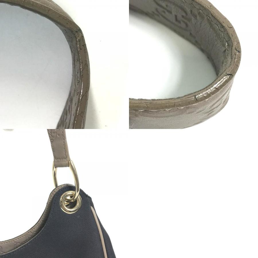 GUCCI グッチ 257265 GG グッチシマ ロゴ 肩掛け ショルダーバッグ キャンバス/レザー ダークネイビー系 レディース【中古】 | GUCCI | 09