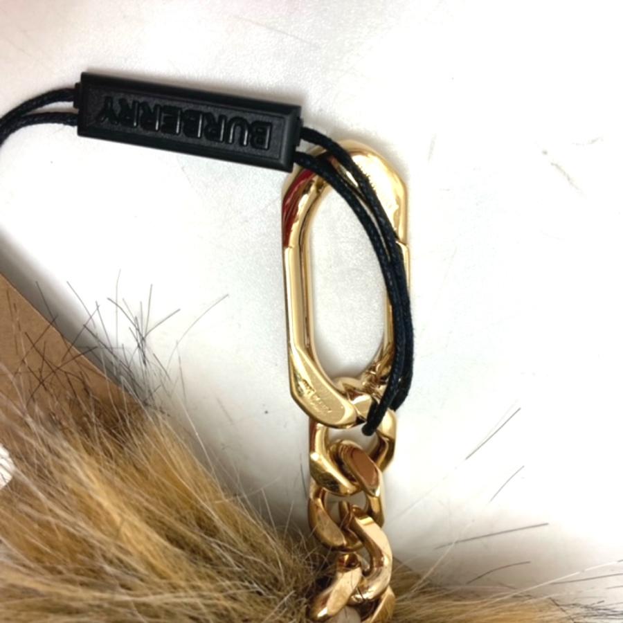 未使用 BURBERRY バーバリー フォックステイル キーホルダー バッグチャーム フェイクファー バッグチャーム ブラウン レディース【中古】 | BURBERRY | 01