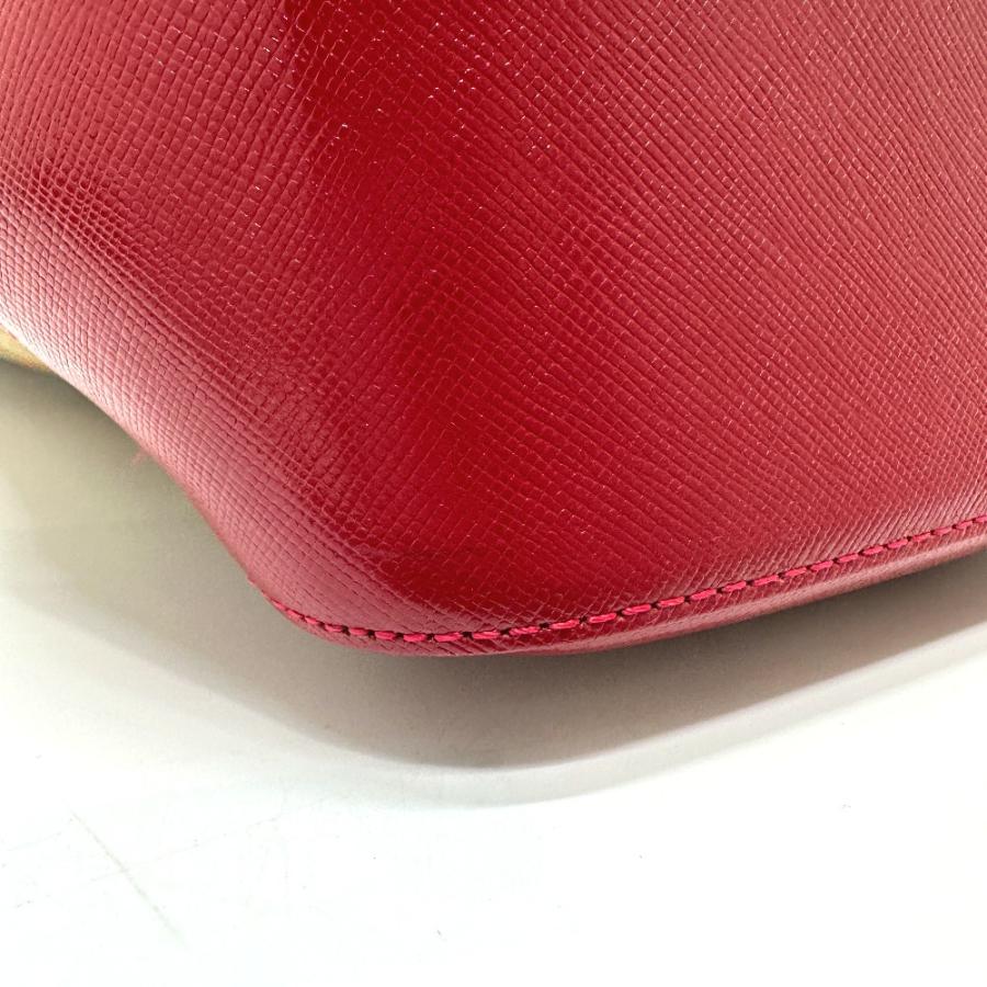 BURBERRY バーバリー  チェック トートバッグ キャンバス/レザー ベージュ/レッド レディース【中古】 | BURBERRY | 05