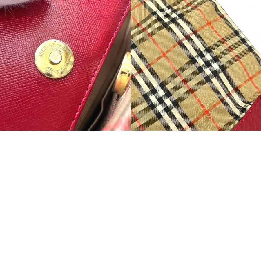 BURBERRY バーバリー  チェック トートバッグ キャンバス/レザー ベージュ/レッド レディース【中古】 | BURBERRY | 09