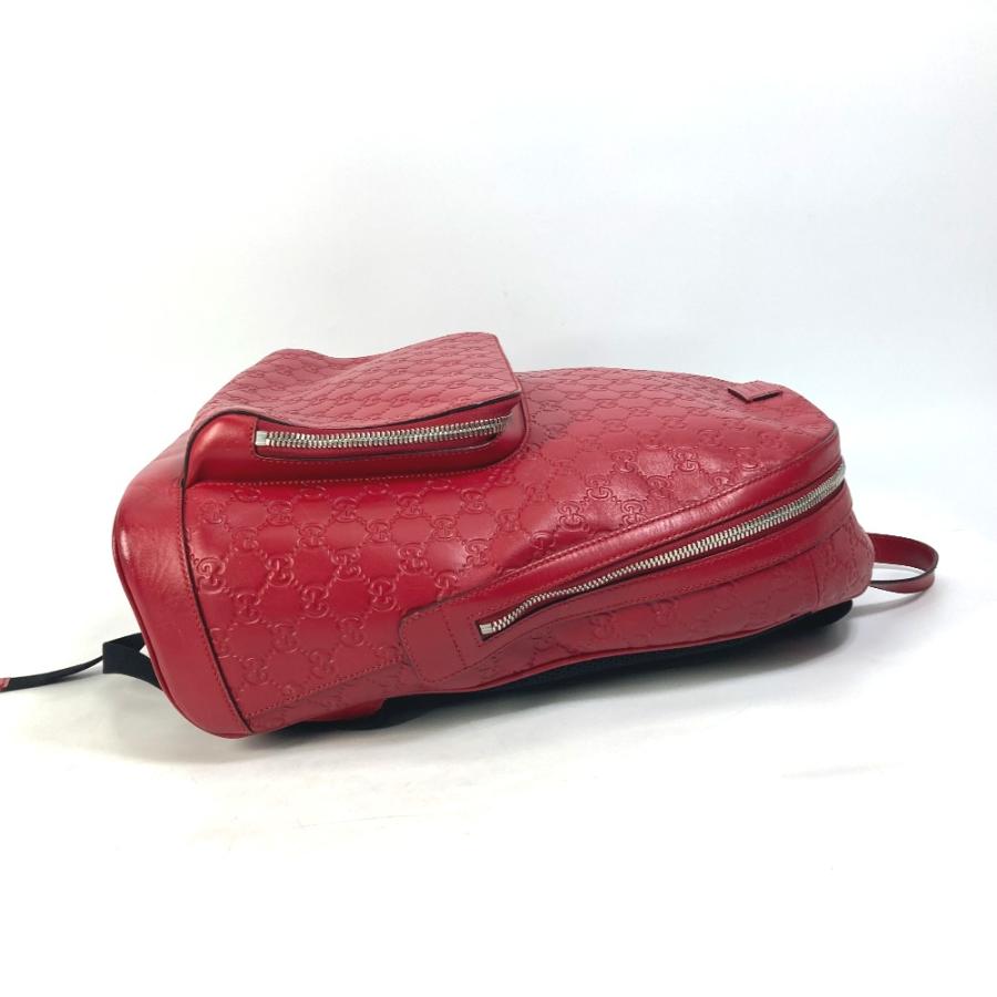 GUCCI グッチ 406370 GG バックパック カバン グッチシマ リュックサック レッド ユニセックス【中古】 | GUCCI | 03