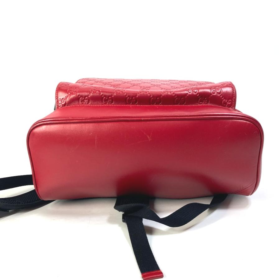 GUCCI グッチ 406370 GG バックパック カバン グッチシマ リュックサック レッド ユニセックス【中古】 | GUCCI | 04
