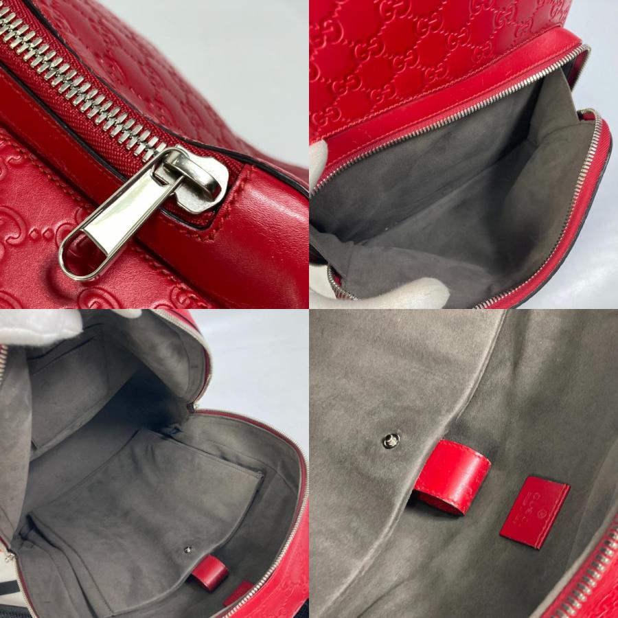 GUCCI グッチ 406370 GG バックパック カバン グッチシマ リュックサック レッド ユニセックス【中古】 | GUCCI | 08