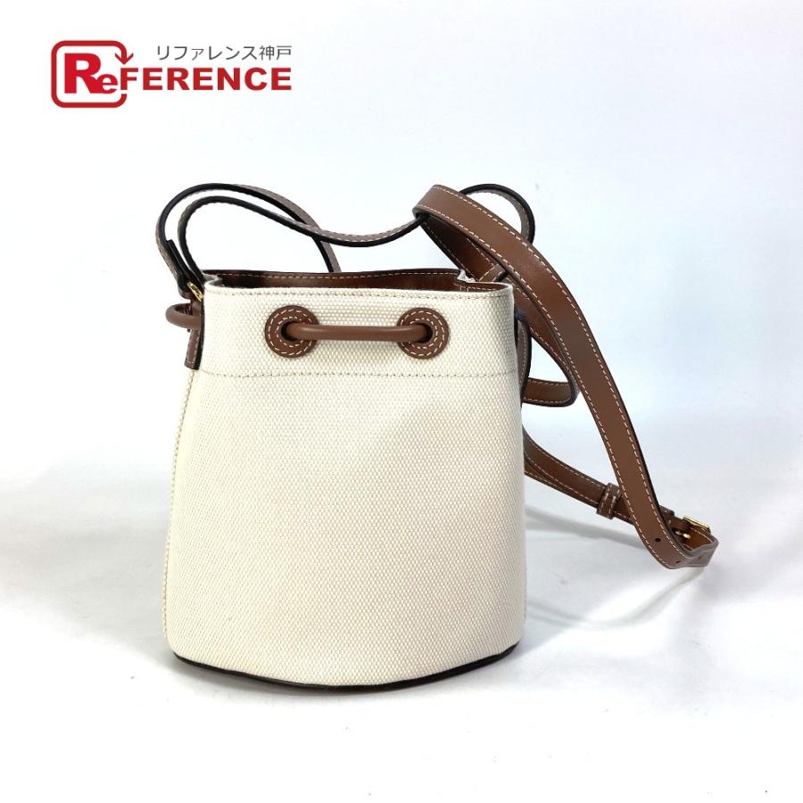 美品 BURBERRY バーバリー 8070576 TB バケット バケツ 2WAY ショルダーバッグ カバン トートバッグ アイボリー系 レディース【中古】 | BURBERRY