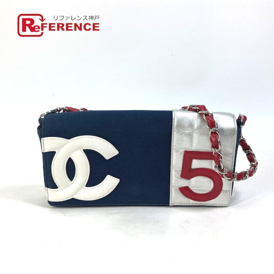 CHANEL シャネル NO.5 ナンバー5 チェーンバッグ 肩掛け カバン ヴィンテージ ショルダーバッグ ネイビー レディース【中古】 | CHANEL