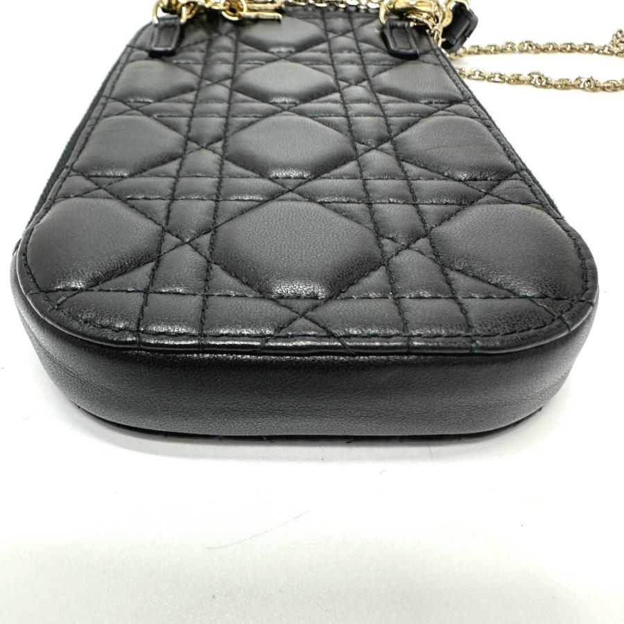 Christian Dior クリスチャンディオール S0842ONMJ フォンケース チェーン  カナージュ ショルダーバッグ ブラック レディース【中古】 |  | 02