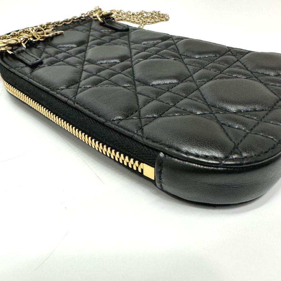 Christian Dior クリスチャンディオール S0842ONMJ フォンケース チェーン  カナージュ ショルダーバッグ ブラック レディース【中古】 |  | 04
