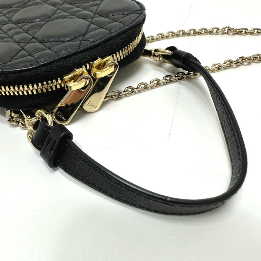 Christian Dior クリスチャンディオール S0842ONMJ フォンケース チェーン  カナージュ ショルダーバッグ ブラック レディース【中古】 |  | 05