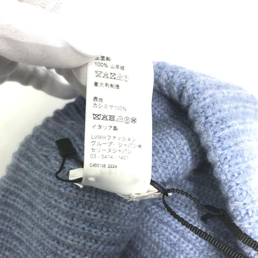 新品同様 CELINE セリーヌ 2AD952070 ロゴ エンブロイダリー ビーニー 帽子 ニット帽 ニットキャップ トリオンフ ニット帽 【中古】 | CELINE | 02