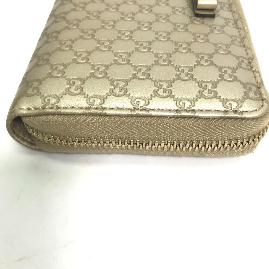 GUCCI グッチ 388680 ラウンドファスナー GG ロングウォレット グッチシマ 長財布 ゴールド メンズ【中古】 | GUCCI | 03