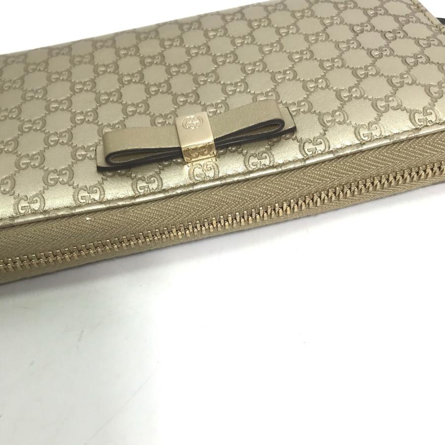 GUCCI グッチ 388680 ラウンドファスナー GG ロングウォレット グッチシマ 長財布 ゴールド メンズ【中古】 | GUCCI | 04