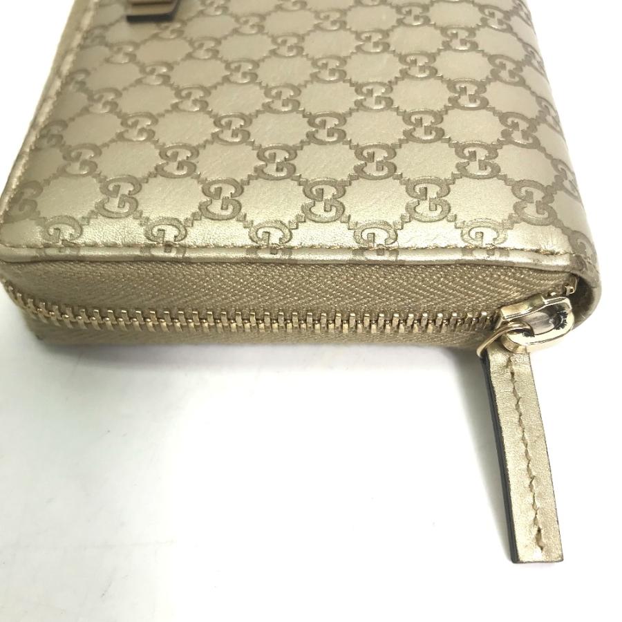 GUCCI グッチ 388680 ラウンドファスナー GG ロングウォレット グッチシマ 長財布 ゴールド メンズ【中古】 | GUCCI | 05