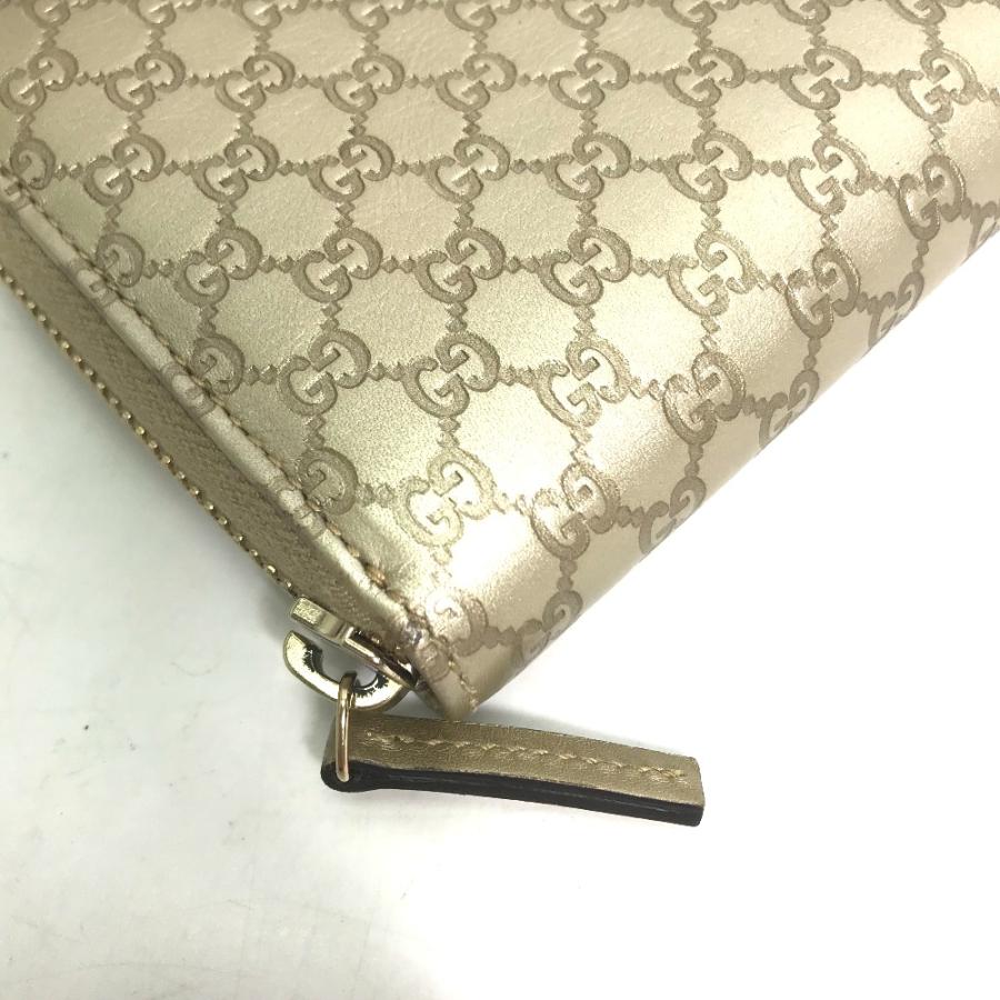 GUCCI グッチ 388680 ラウンドファスナー GG ロングウォレット グッチシマ 長財布 ゴールド メンズ【中古】 | GUCCI | 06