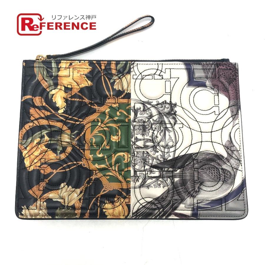 美品 Salvatore Ferragamo サルヴァトーレフェラガモ 22D517 カバン ストラップ付 ガンチーニ クラッチバッグ マルチカラー メンズ【中古】 | 