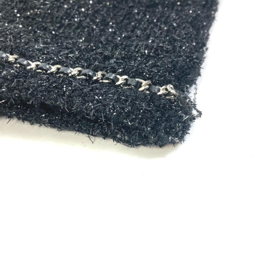 CHANEL シャネル A94646 ロボット ラージ ショッピングバッグ 肩掛け CC ココマーク トートバッグ ブラック レディース【中古】の画像