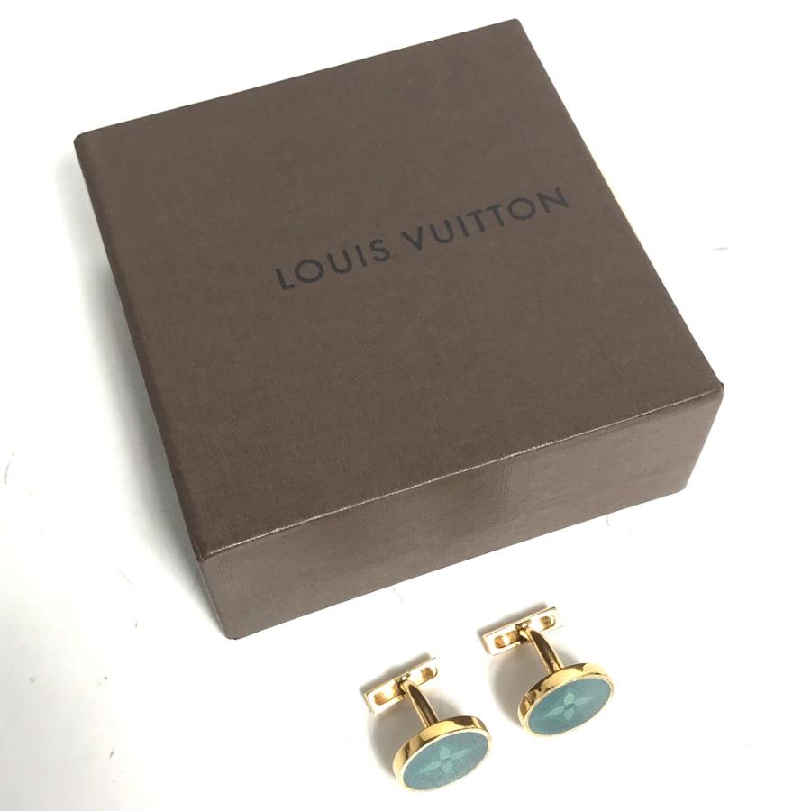 LOUIS VUITTON ルイヴィトン アクセサリー モノグラムフラワー カフス グリーン メンズ【中古】｜reference｜03