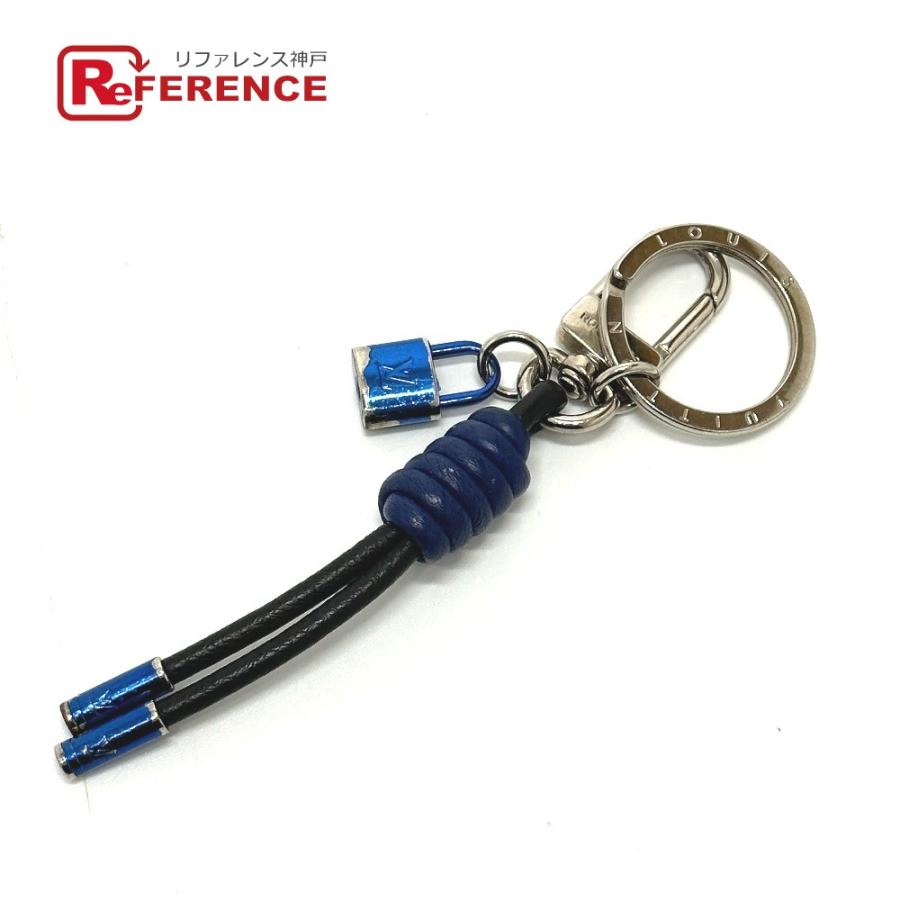 LOUIS VUITTON ルイヴィトン M61713 ポルトクレ ノット ロック カバン バッグチャーム キーホルダー ブラック メンズ