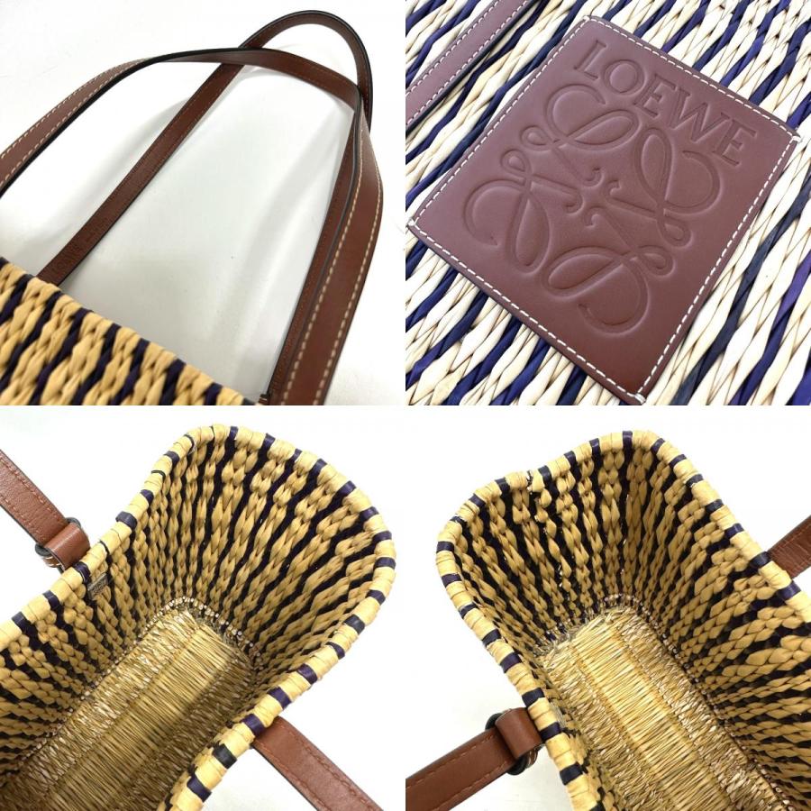 LOEWE（ロエベ） ストローバッグ カゴバッグ スクエア アナグラム