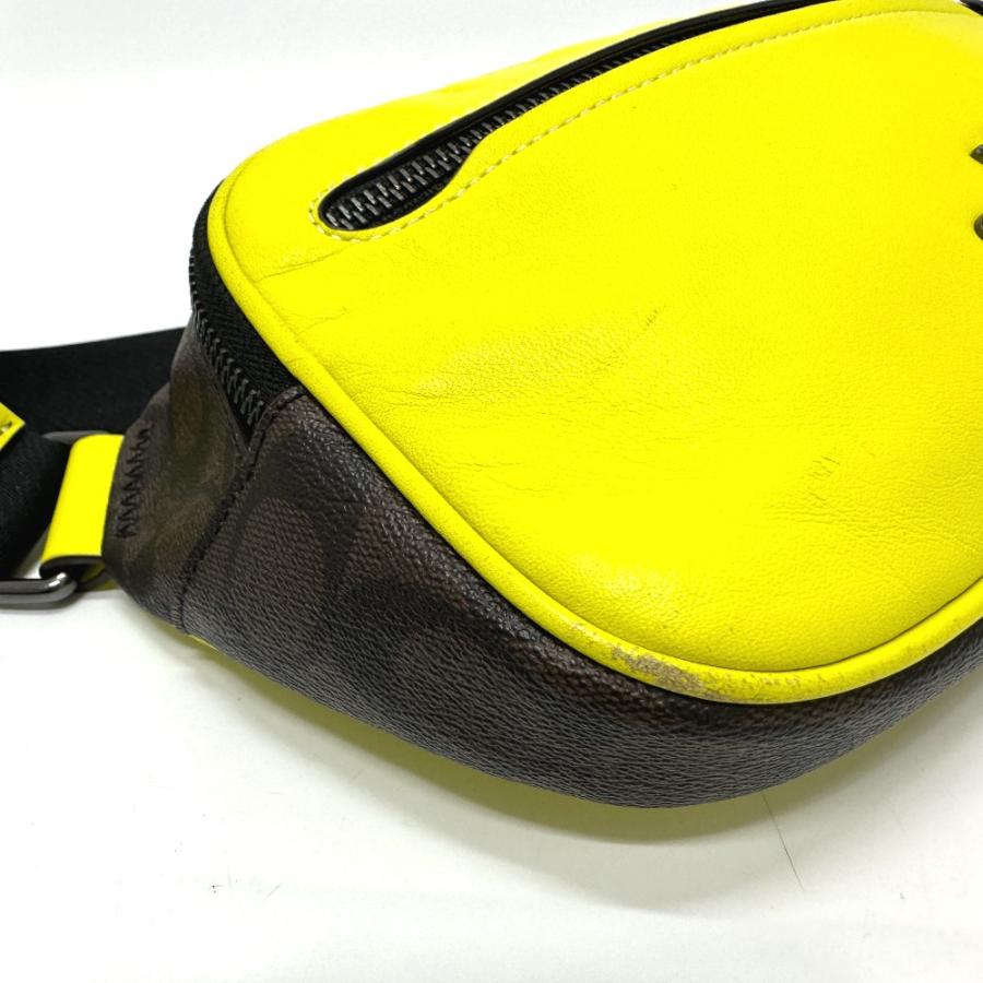 コーチ　クロス/ボディバッグ 青/黒/黄色 COACH コーチ CL427 クロスボディ シグネチャー ボディバッグ