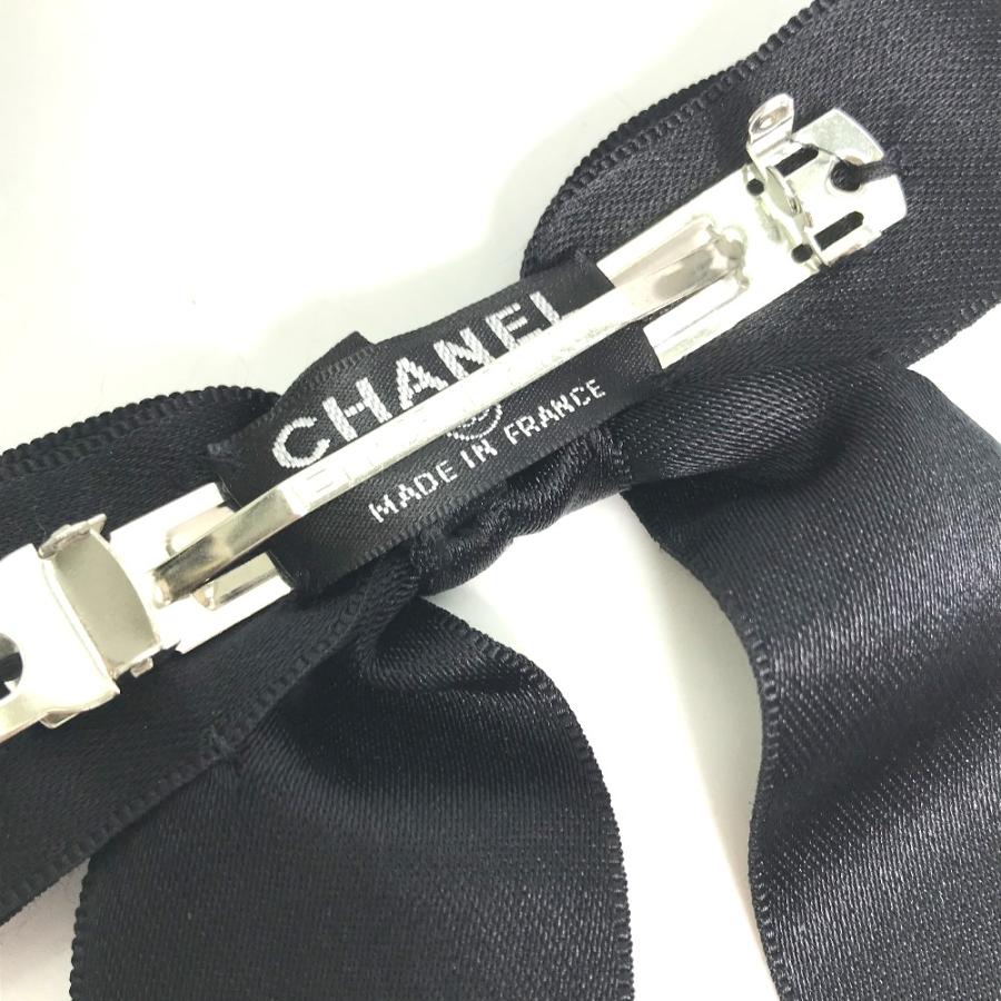 CHANEL シャネル ヘアアクセサリー 19K リボン りぼん バレッタ ブラック レディース【中古】｜reference｜07