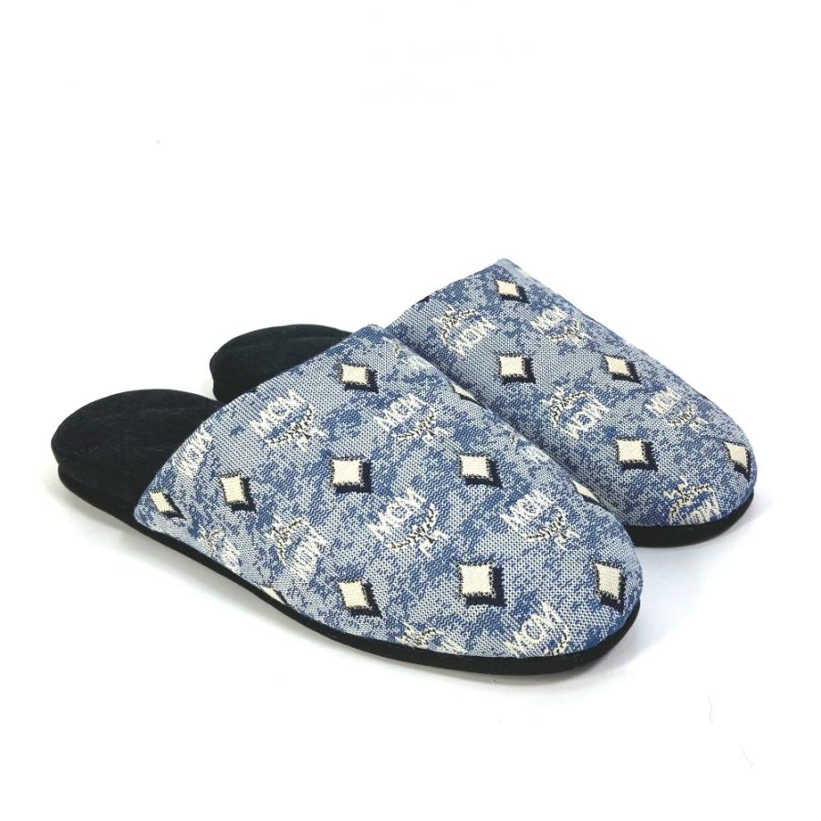 未使用 MCM エムシーエム ロゴ ルームシューズ 室内用 スリッパ ブルー ユニセックス【中古】 | MCM | 03