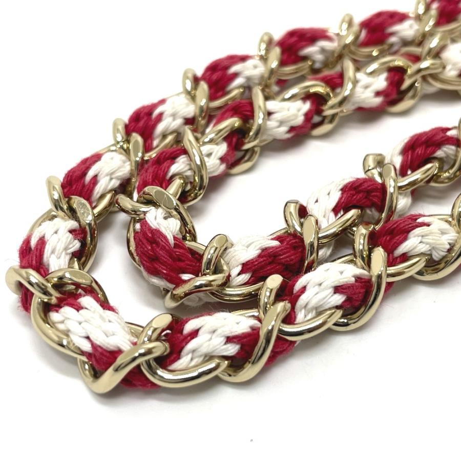 CHANEL シャネル AS0209 ラウンド スモール チェーン クルーズライン ココマーク CC ショルダーバッグ ホワイト/レッド レディース【中古】 | CHANEL | 06