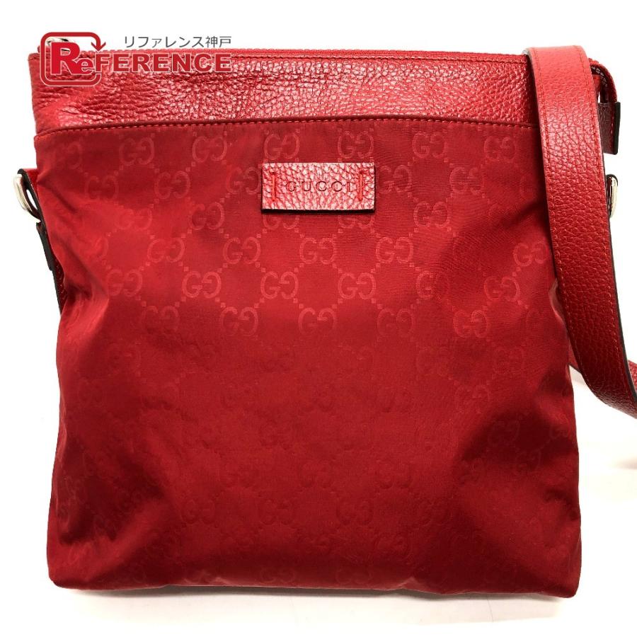 GUCCI グッチ 510342 GG ショルダーバッグ レッド 斜め掛け レディース【中古】 | GUCCI