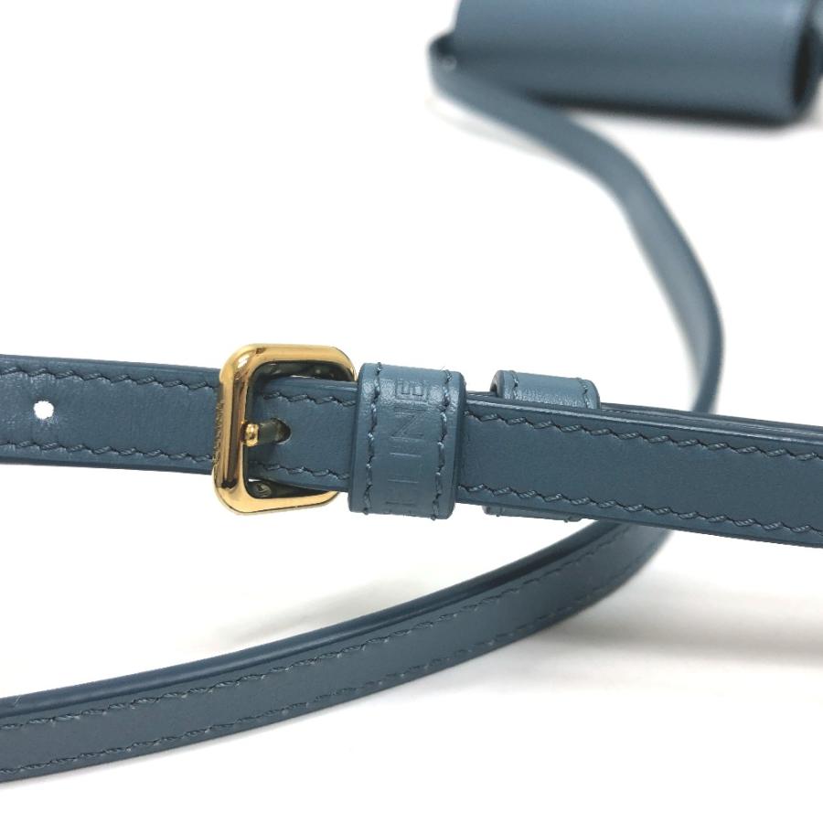 新品同様 CELINE セリーヌ ミニ ブザス キュイル トリオンフ ショルダーバッグ ブルー レディース【中古】 | CELINE | 06