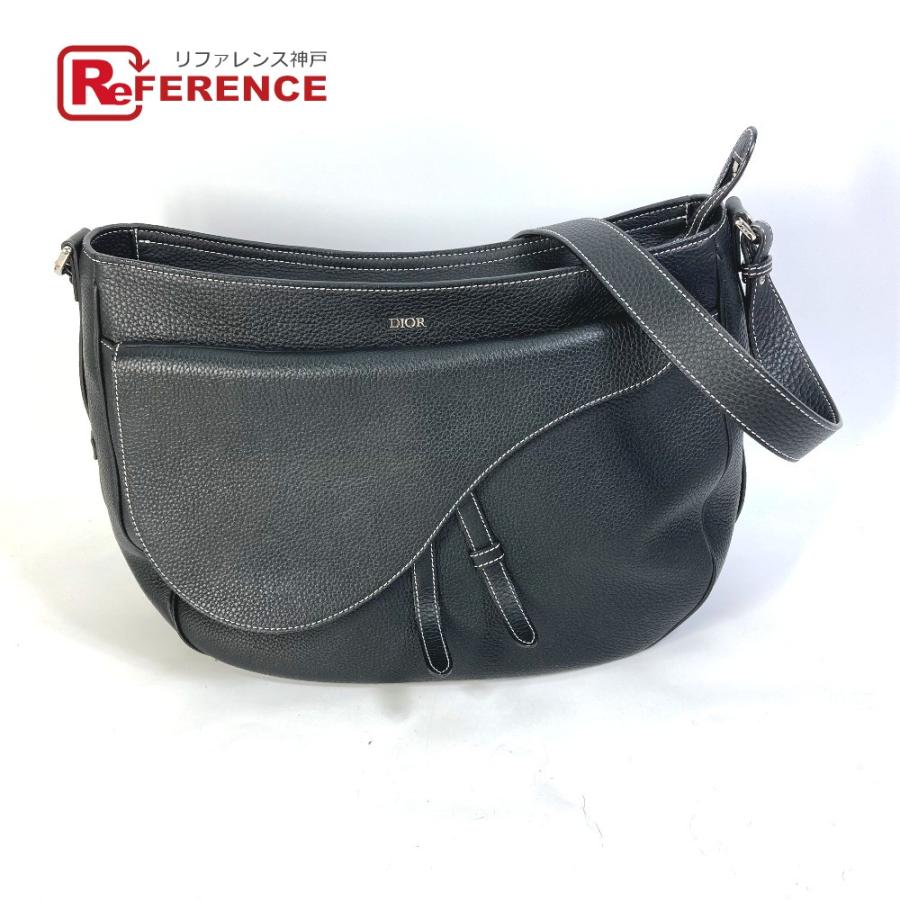 美品 Dior ディオール 1ADHO023UL サドル ソフトバッグ 斜め掛け カバン オブリーク ショルダーバッグ ブラック レディース【中古】 | 