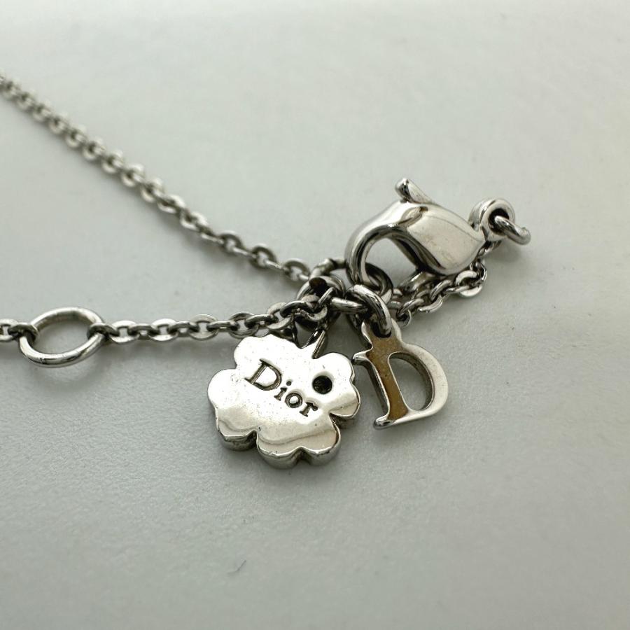 Christian Dior クリスチャンディオール ラインストーン ハート ネックレス シルバー レディース【中古】 |  | 07