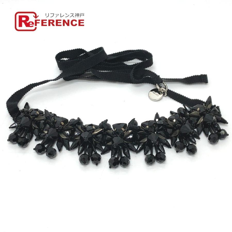 PRADA プラダ ビーズ  チョーカー ブラック レディース【中古】 | PRADA