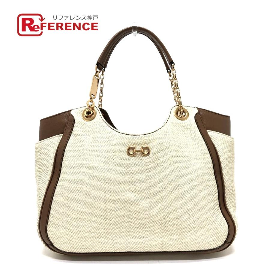 サルヴァトーレフェラガモ ガンチーニ 21-0290 ハンドバッグ ベージュ サルヴァトーレフェラガモ(Salvatore Ferragamo)サルヴァトーレ