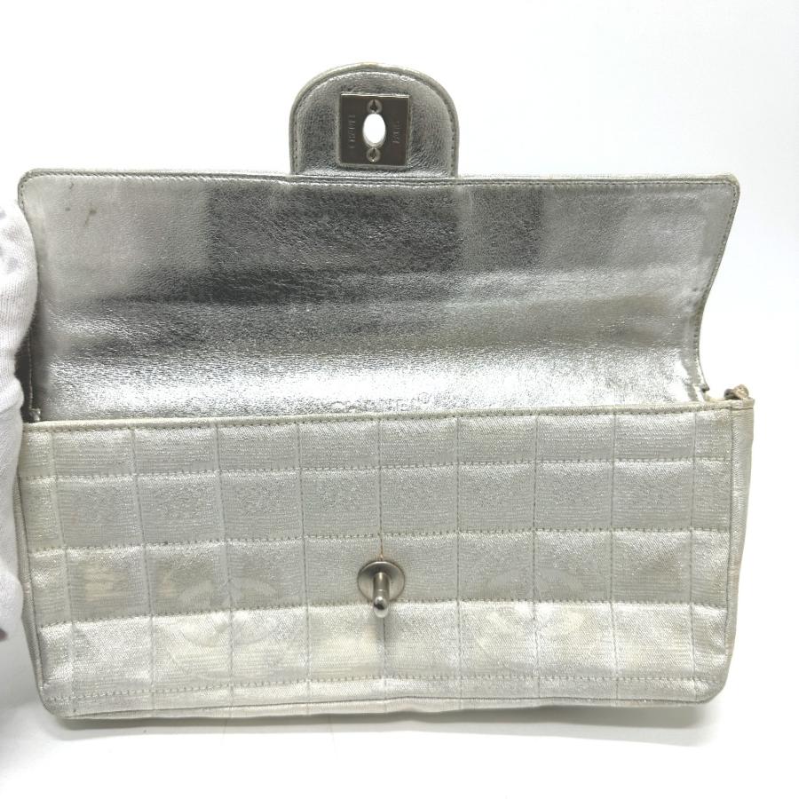 シャネル CHANEL ニュートラベルライン チョコバー A15316 CC ココマーク 肩掛け チェーン ショルダーバッグ レザー/ナイロンジャガード ブラウン シャネル CHANEL ニュートラベルラインチェーンショルダーバッグ