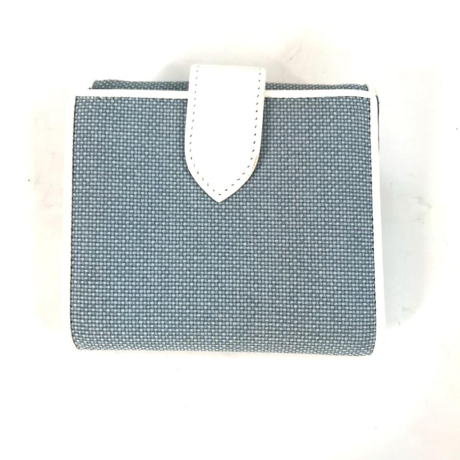 Dior ディオール Wホック コンパクトウォレット バイカラー ロゴ 2つ折り財布 ブルー レディース【中古】 |  | 01