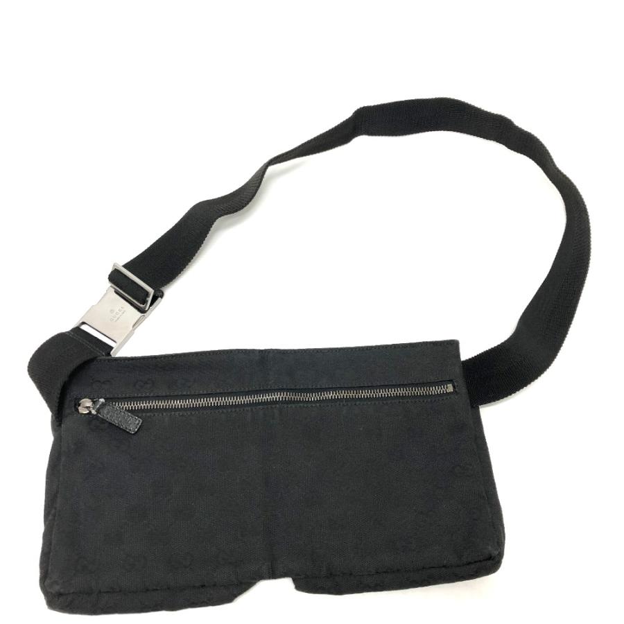 GUCCI グッチ 28566 ボディバッグ ベルトバッグ GG ウエストバッグ ブラック メンズ【中古】 | GUCCI | 01