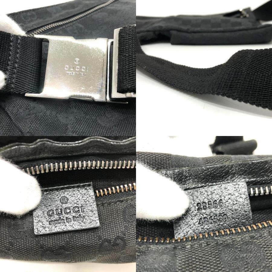 GUCCI グッチ 28566 ボディバッグ ベルトバッグ GG ウエストバッグ ブラック メンズ【中古】 | GUCCI | 09