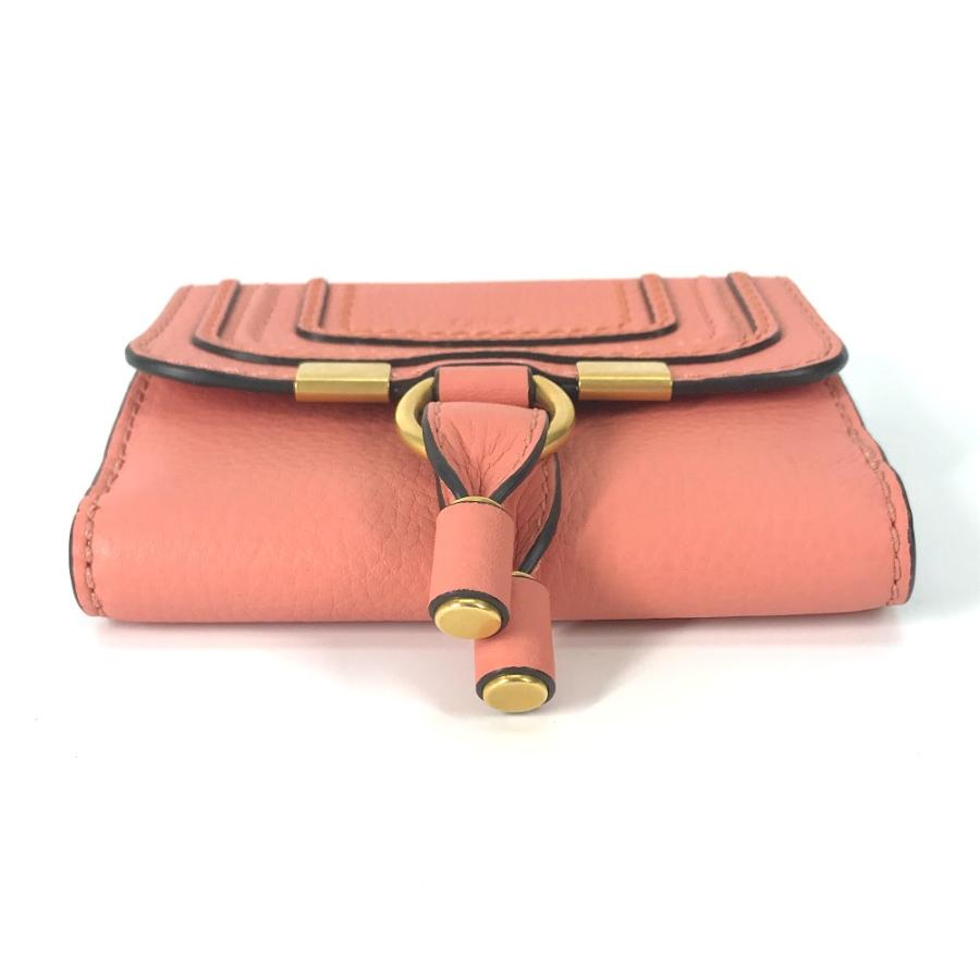 未使用 Chloe クロエ MARCIE マーシー コンパクトウォレット 2つ折り財布 ピンク レディース【中古】 | Chloe | 02
