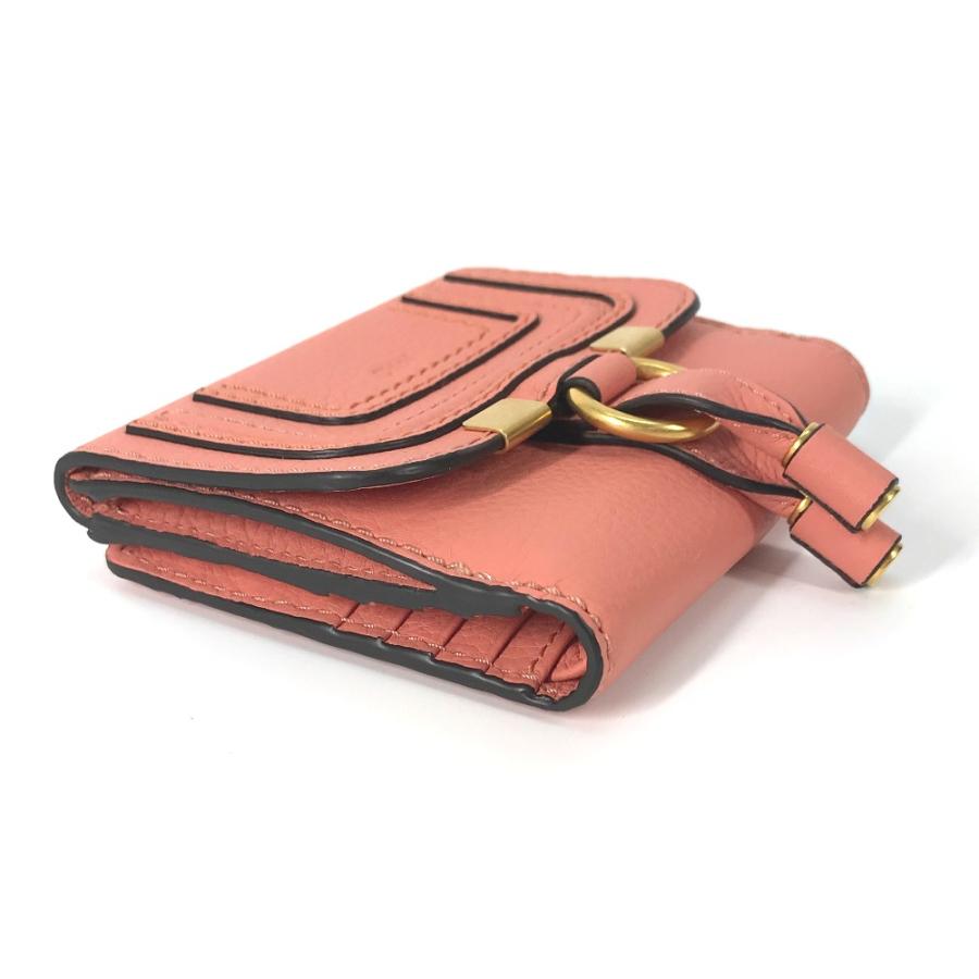 未使用 Chloe クロエ MARCIE マーシー コンパクトウォレット 2つ折り財布 ピンク レディース【中古】 | Chloe | 04