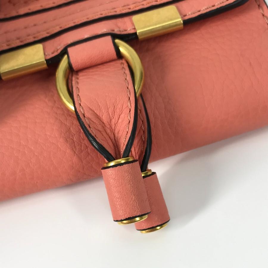 未使用 Chloe クロエ MARCIE マーシー コンパクトウォレット 2つ折り財布 ピンク レディース【中古】 | Chloe | 06